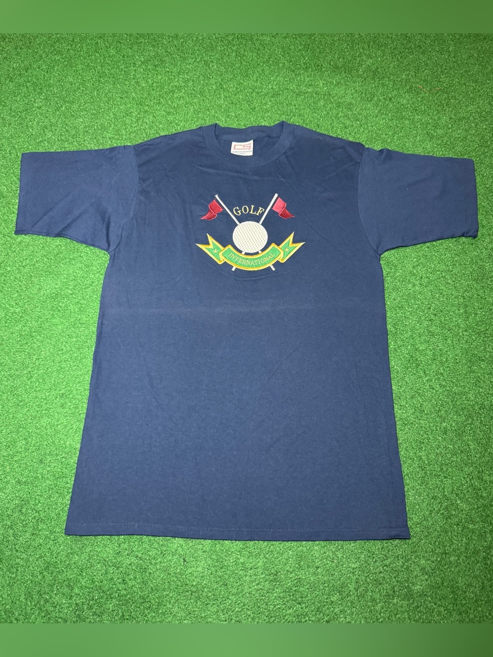 Golf International T Shirt Vintage 90s Single Stitch Embroidered XL  Never Worn